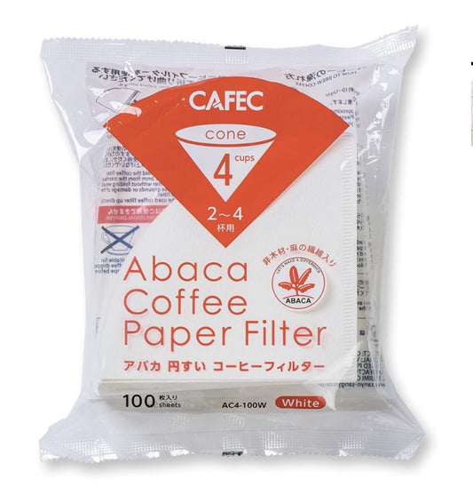 Cafec Abaca Cone Shaped Paper Filters 02 (100 pcs) - Bean Bros.