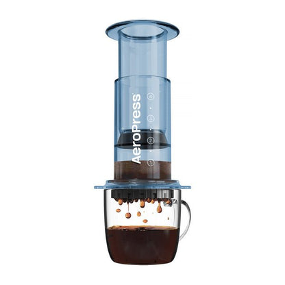 Clear Blue Aeropress Coffee Maker - Bean Bros.