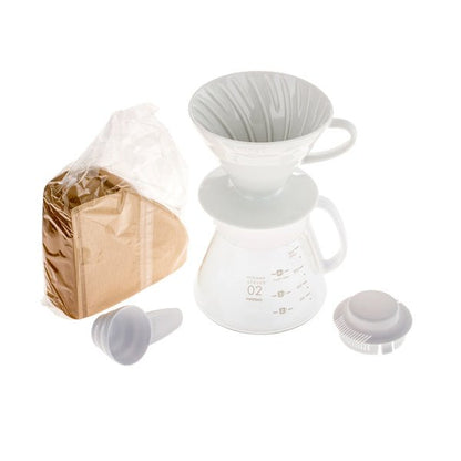 Hario V60 Coffee Maker White Dripper Set