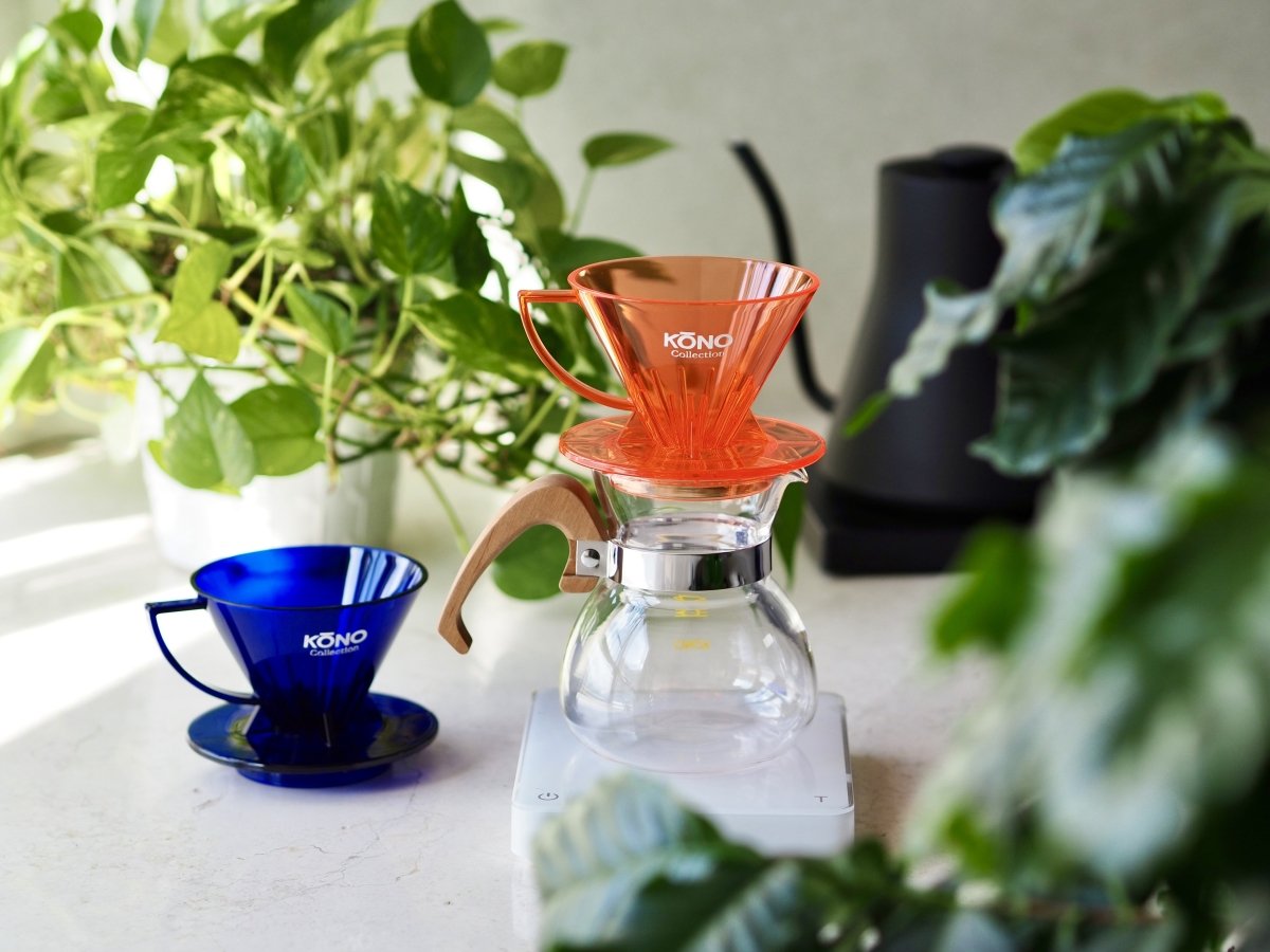 Kono Filter Coffee Dripper Clear Blue