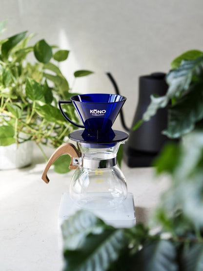 Kono Filter Coffee Dripper Clear Blue