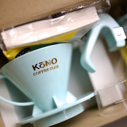 KONO Meimon 2 Person Coffee Dripper Set Mint Blue