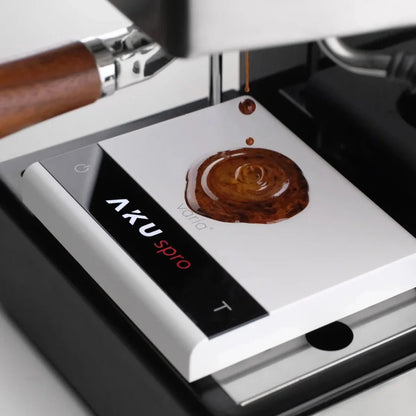 Varia AKU Pro colour OLED display showing AKU Spro espresso mode